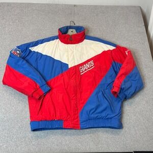 Vintage Apex One New York Giants NFL Puffer Jacket Pro Line Limited Edition Lg